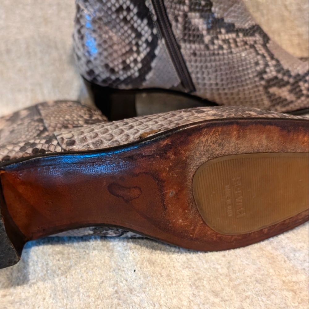 Snakeskin Italian Ankle Boots - image 5